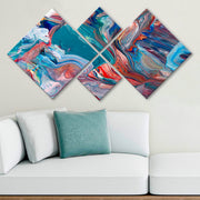Conjunto Decorativo MDF Multicolor 4 Peças - Impressão UV Premium para Parede