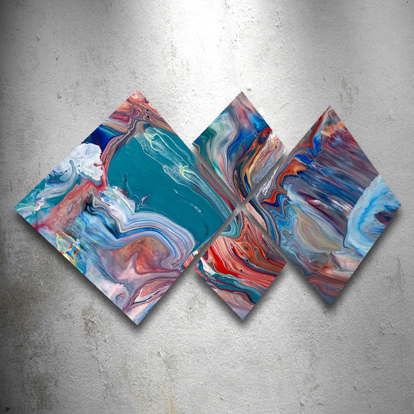 Conjunto Decorativo MDF Multicolor 4 Peças - Impressão UV Premium para Parede