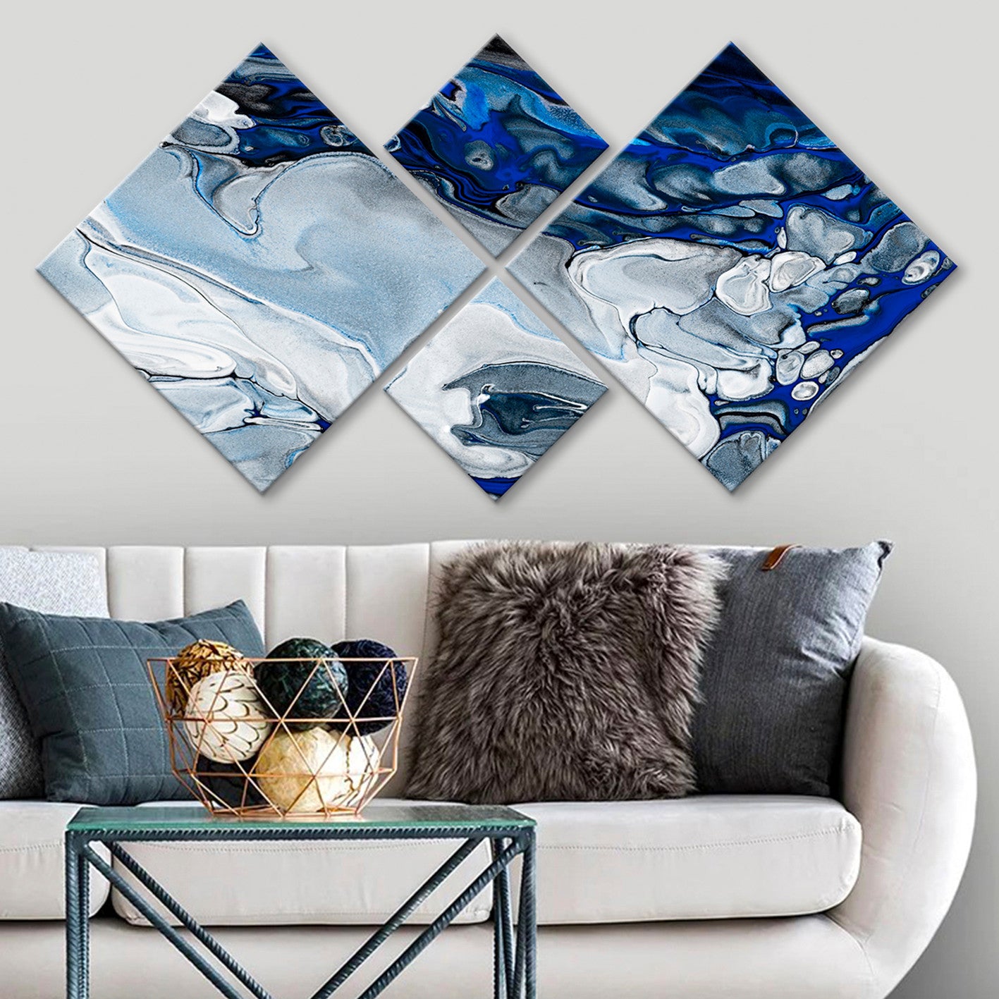 Conjunto Decorativo MDF Multicolor 4 Peças - Impressão UV Premium para Parede