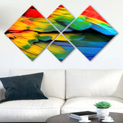 Conjunto Decorativo MDF Multicolor 4 Peças - Impressão UV Premium para Parede