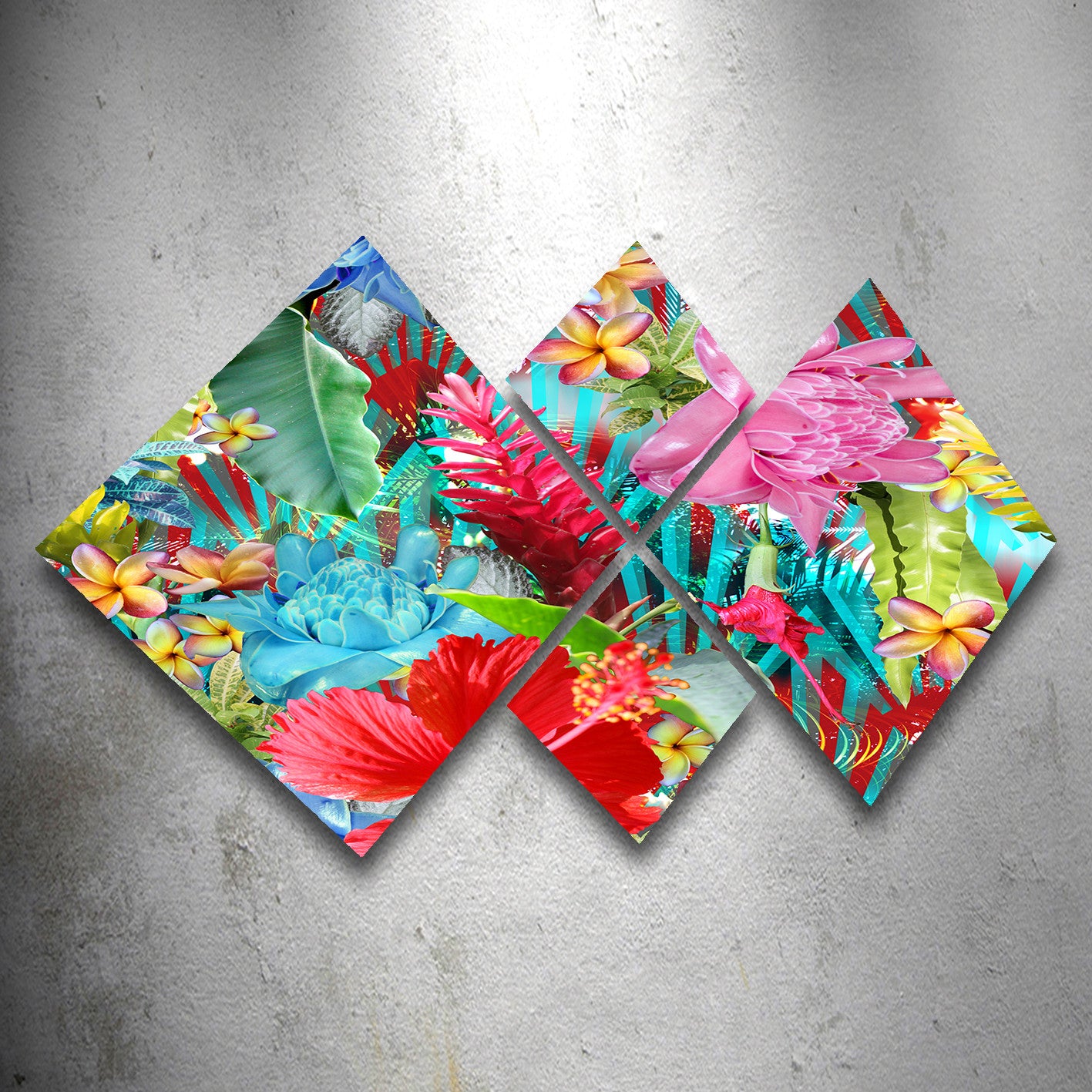 Conjunto Decorativo MDF Multicolor 4 Peças - Impressão UV Premium para Parede