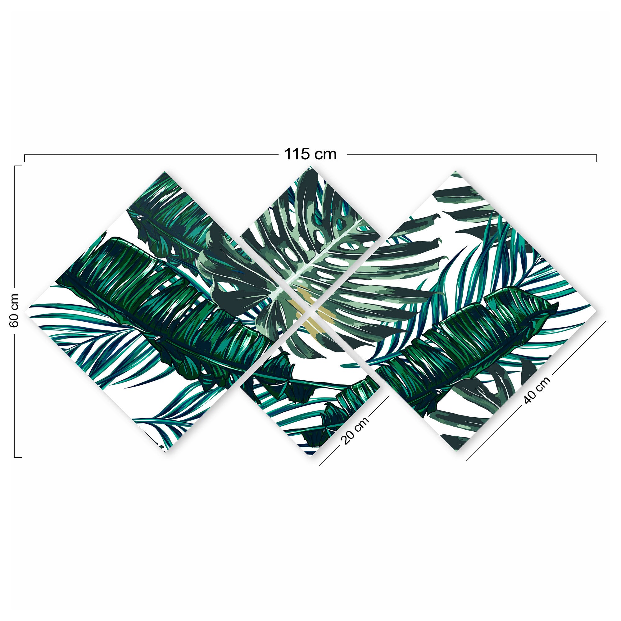 Conjunto Decorativo MDF Multicolor 4 Peças - Impressão UV Premium para Parede