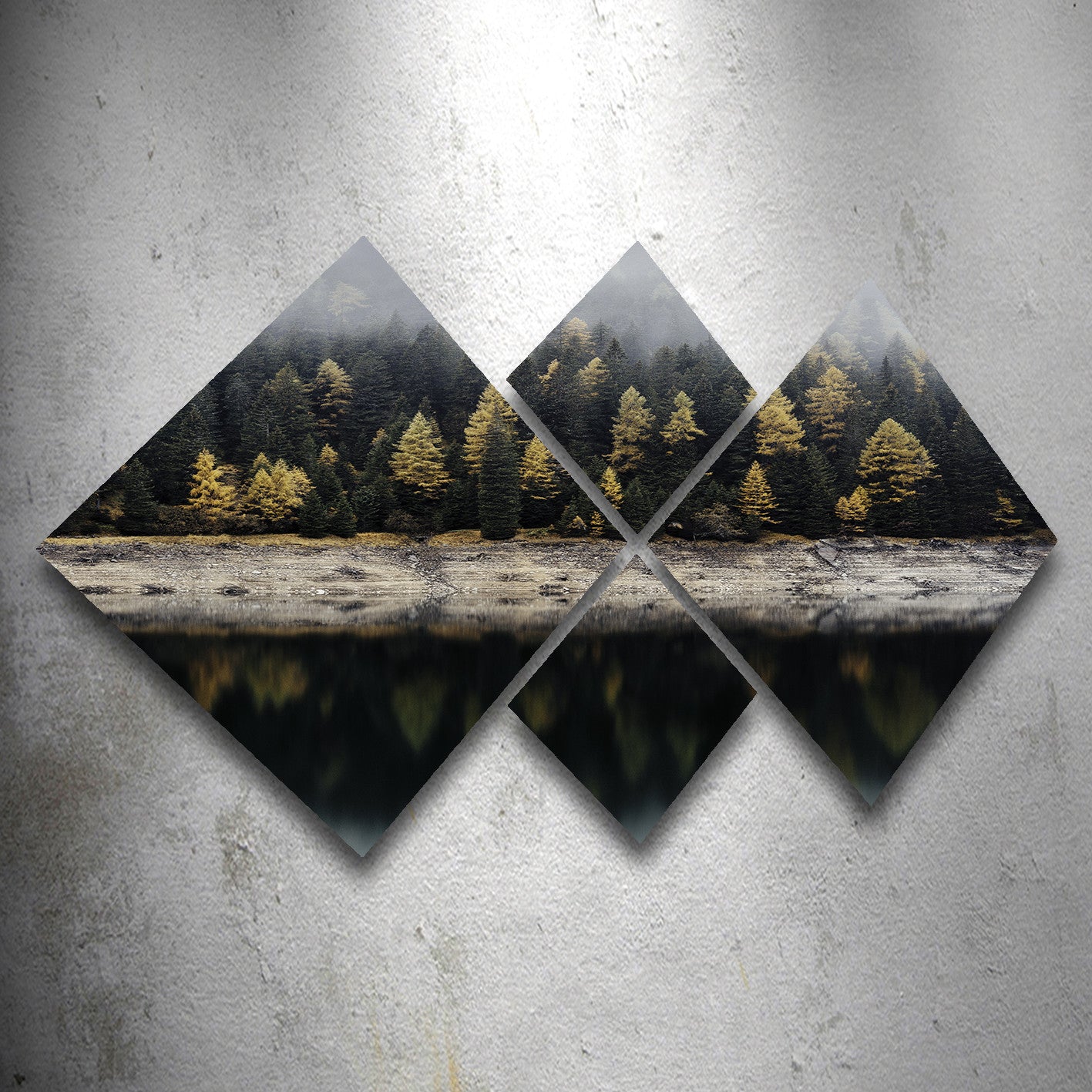 Conjunto Decorativo MDF Multicolor 4 Peças - Impressão UV Premium para Parede