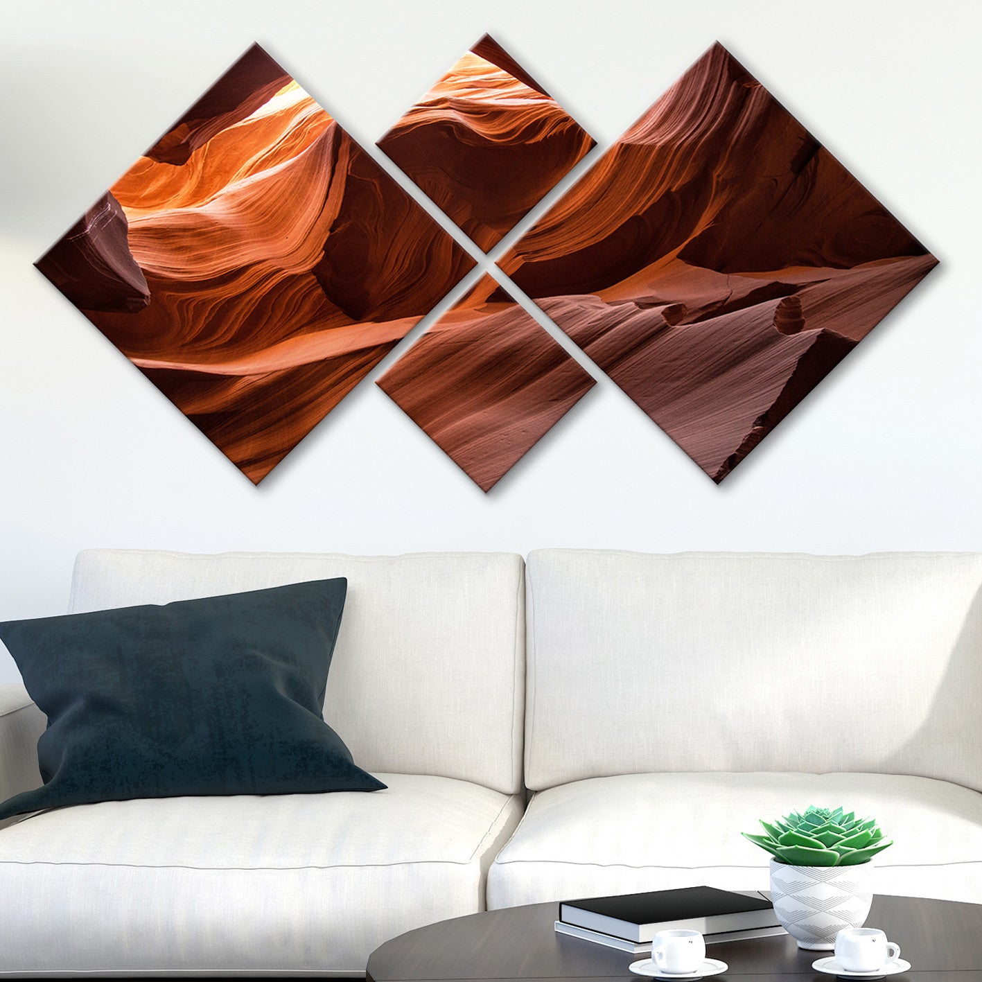 Conjunto Decorativo MDF Multicolor 4 Peças - Impressão UV Premium para Parede