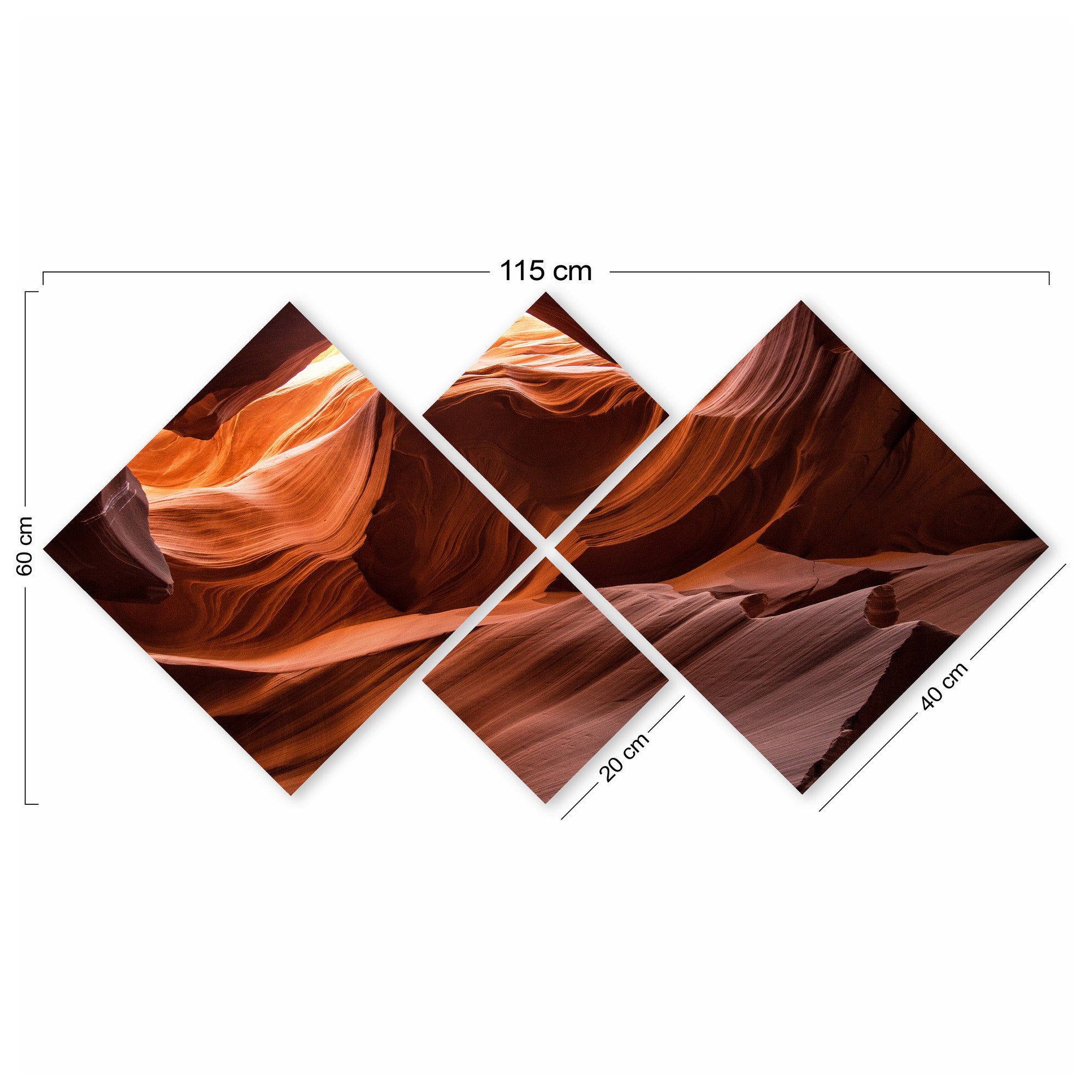 Conjunto Decorativo MDF Multicolor 4 Peças - Impressão UV Premium para Parede