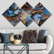 Conjunto Decorativo MDF Multicolor 4 Peças - Impressão UV Premium para Parede