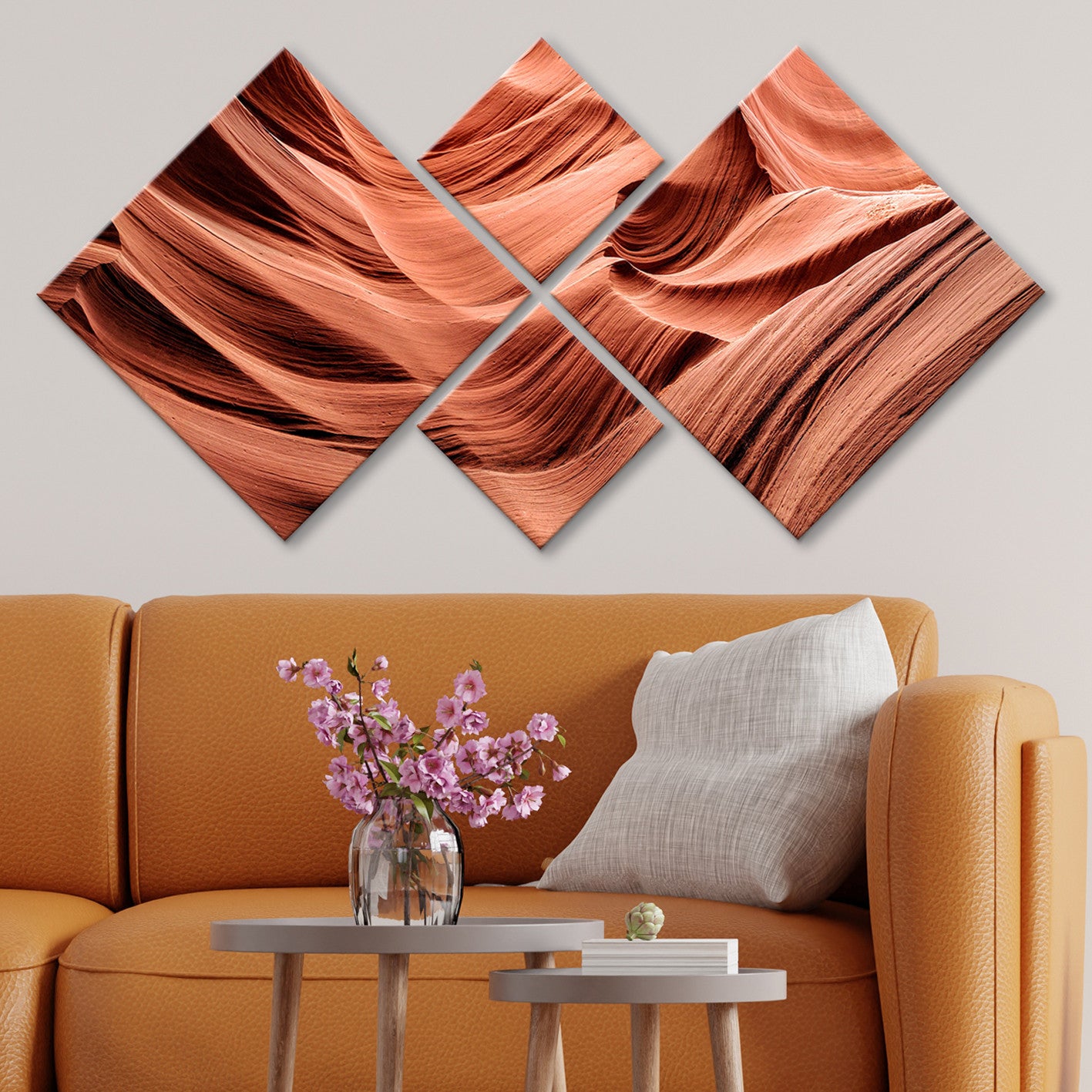 Conjunto Decorativo MDF Multicolor 4 Peças - Impressão UV Premium para Parede