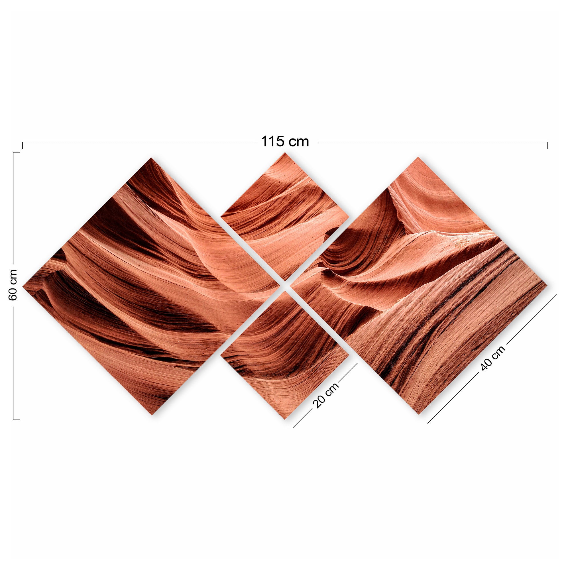 Conjunto Decorativo MDF Multicolor 4 Peças - Impressão UV Premium para Parede