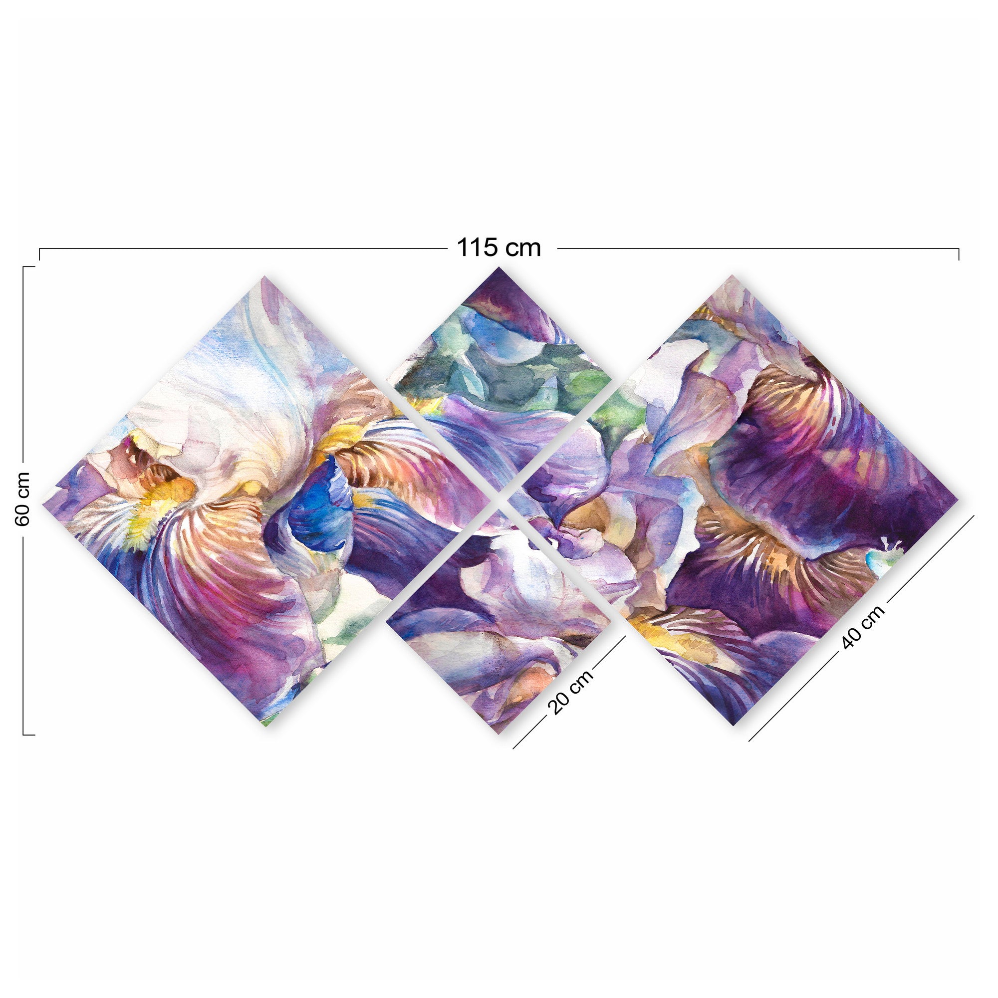 Conjunto Decorativo MDF Multicolor 4 Peças - Impressão UV Premium para Parede