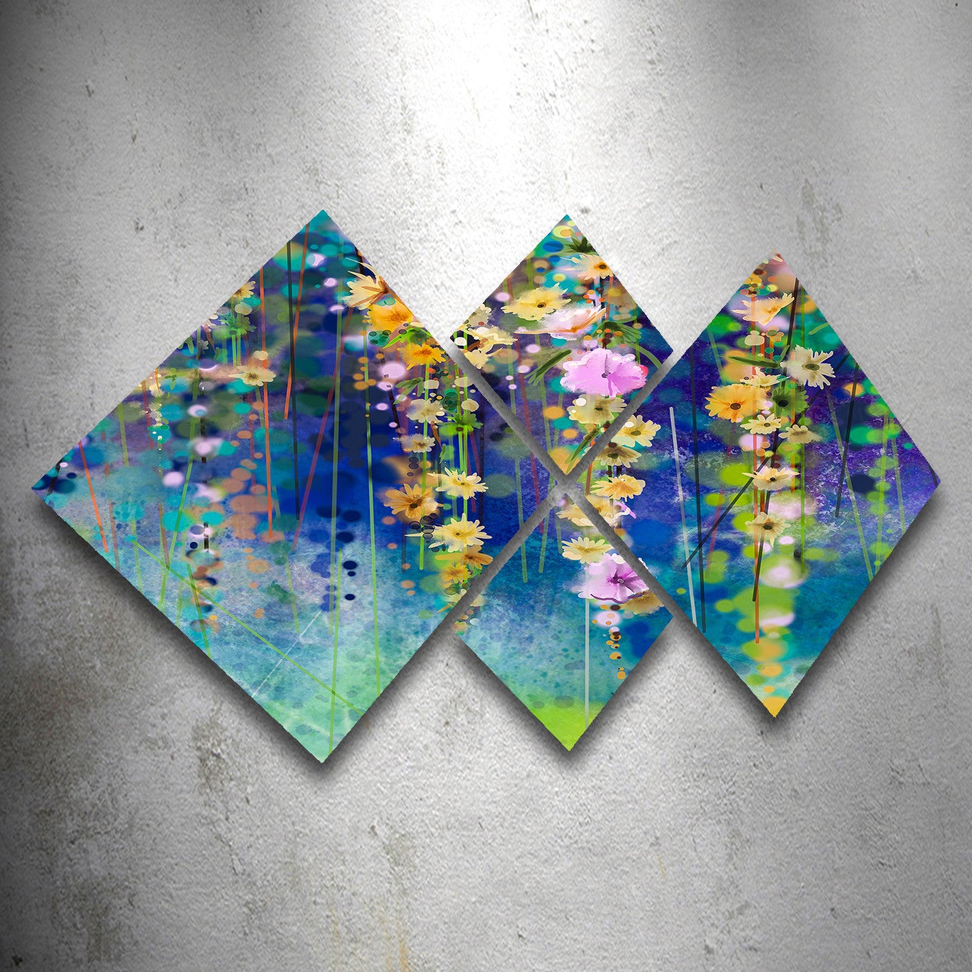 Conjunto Decorativo MDF Multicolor 4 Peças - Impressão UV Premium para Parede