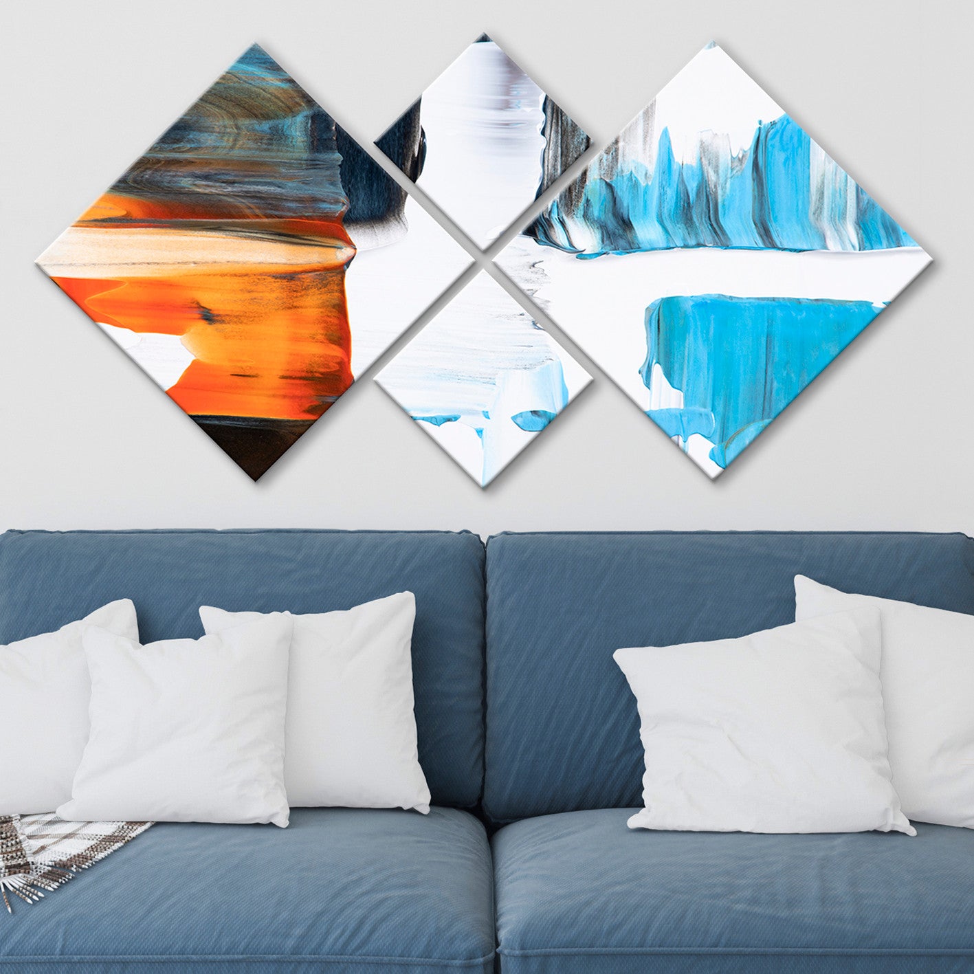 Conjunto Decorativo MDF Multicolor 4 Peças - Impressão UV Premium para Parede