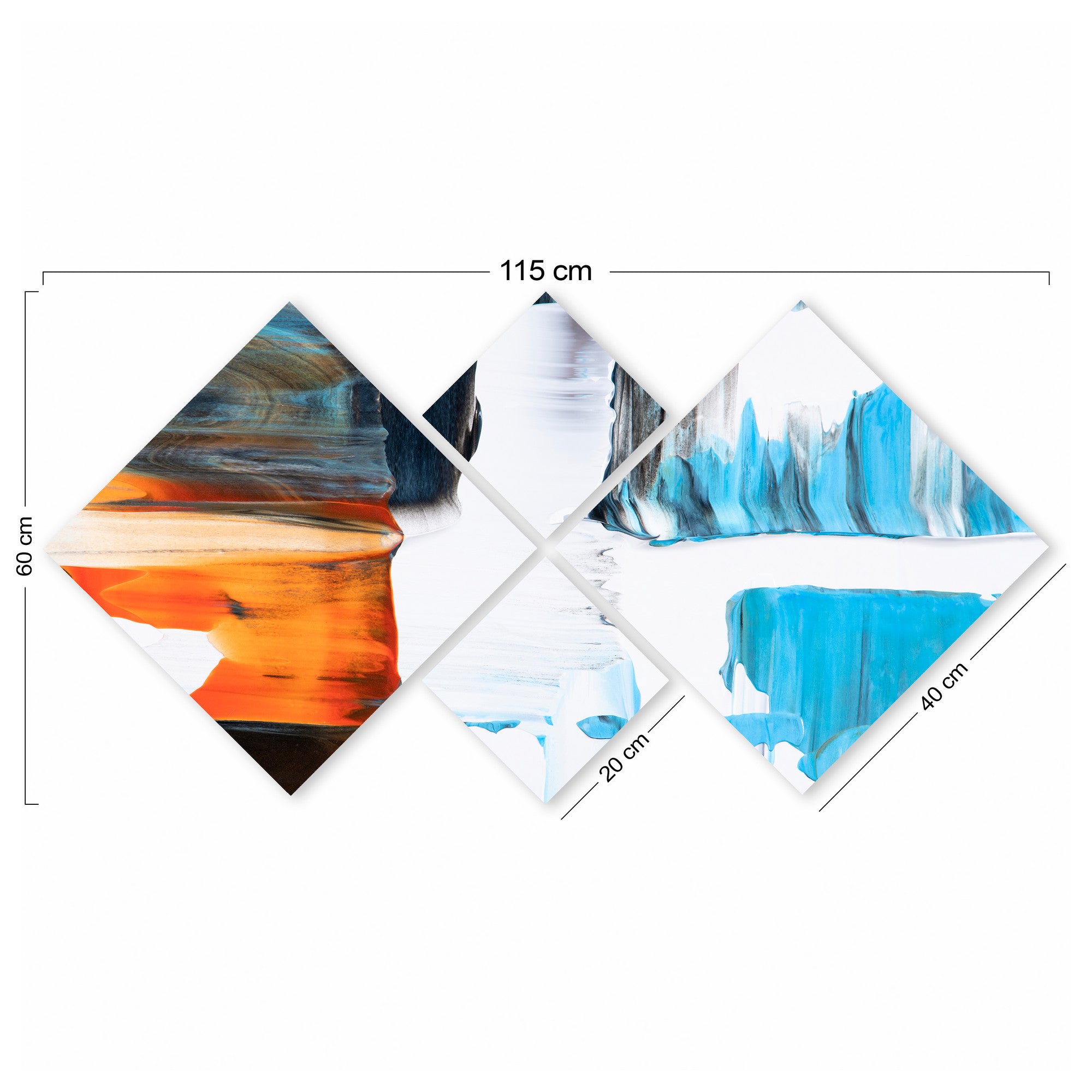 Conjunto Decorativo MDF Multicolor 4 Peças - Impressão UV Premium para Parede