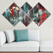 Conjunto Decorativo MDF Multicolor 4 Peças - Impressão UV Premium para Parede