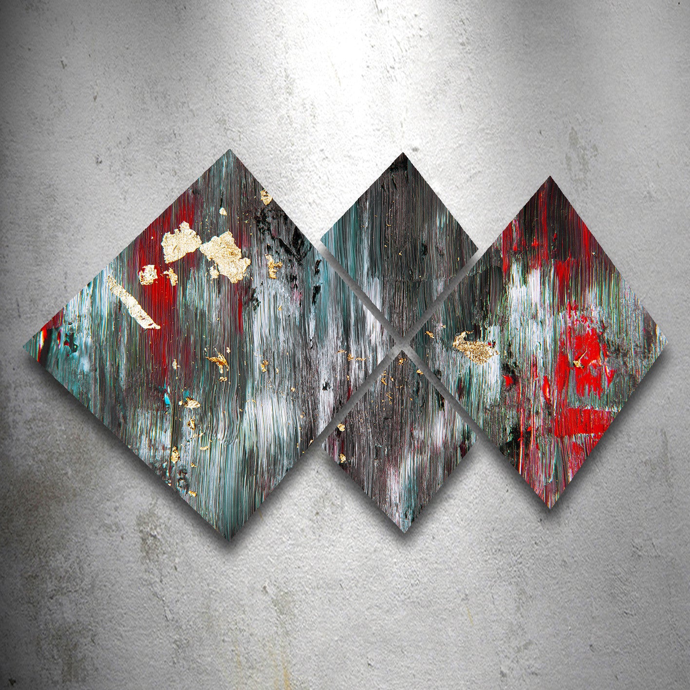 Conjunto Decorativo MDF Multicolor 4 Peças - Impressão UV Premium para Parede