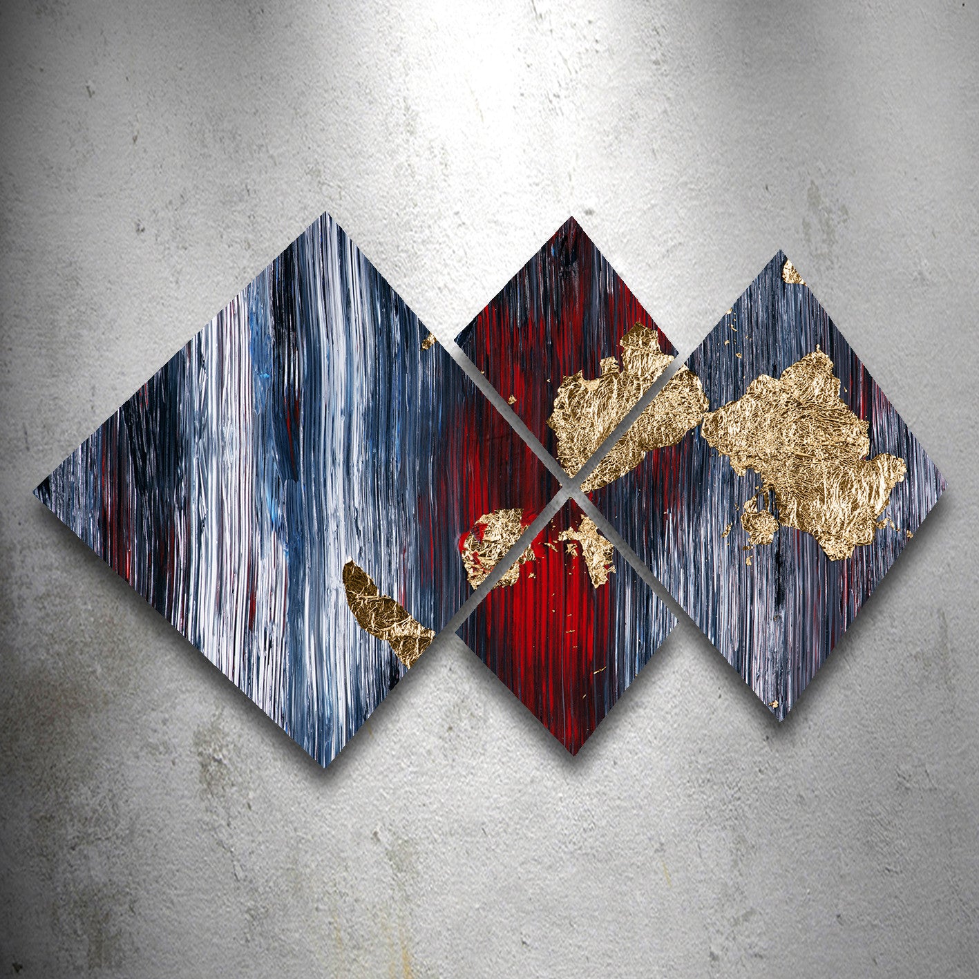 Conjunto Decorativo MDF Multicolor 4 Peças - Impressão UV Premium para Parede