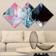 Conjunto Decorativo MDF Multicolor 4 Peças - Impressão UV Premium para Parede