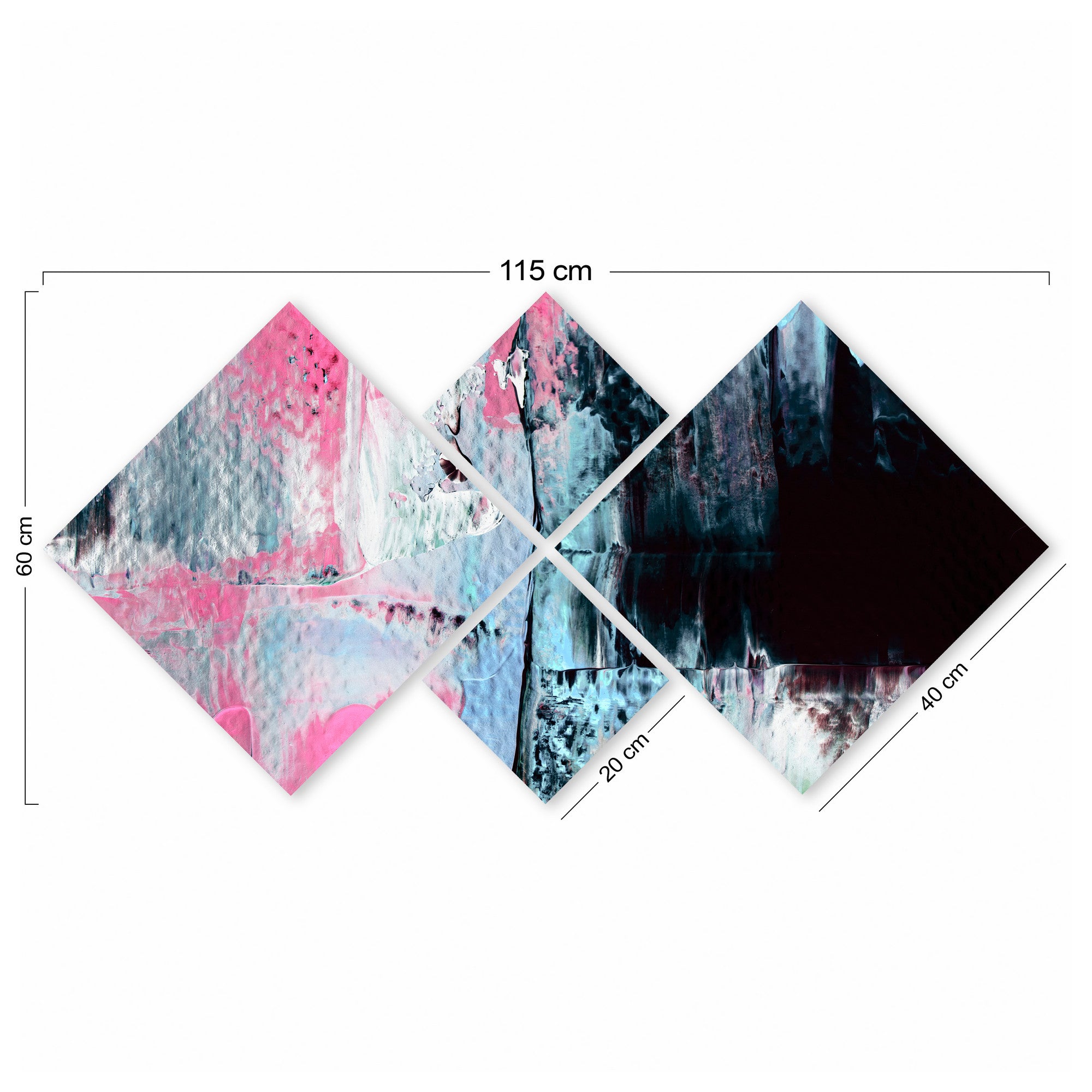 Conjunto Decorativo MDF Multicolor 4 Peças - Impressão UV Premium para Parede