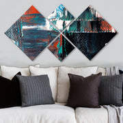 Conjunto Decorativo MDF Multicolor 4 Peças - Impressão UV Premium para Parede