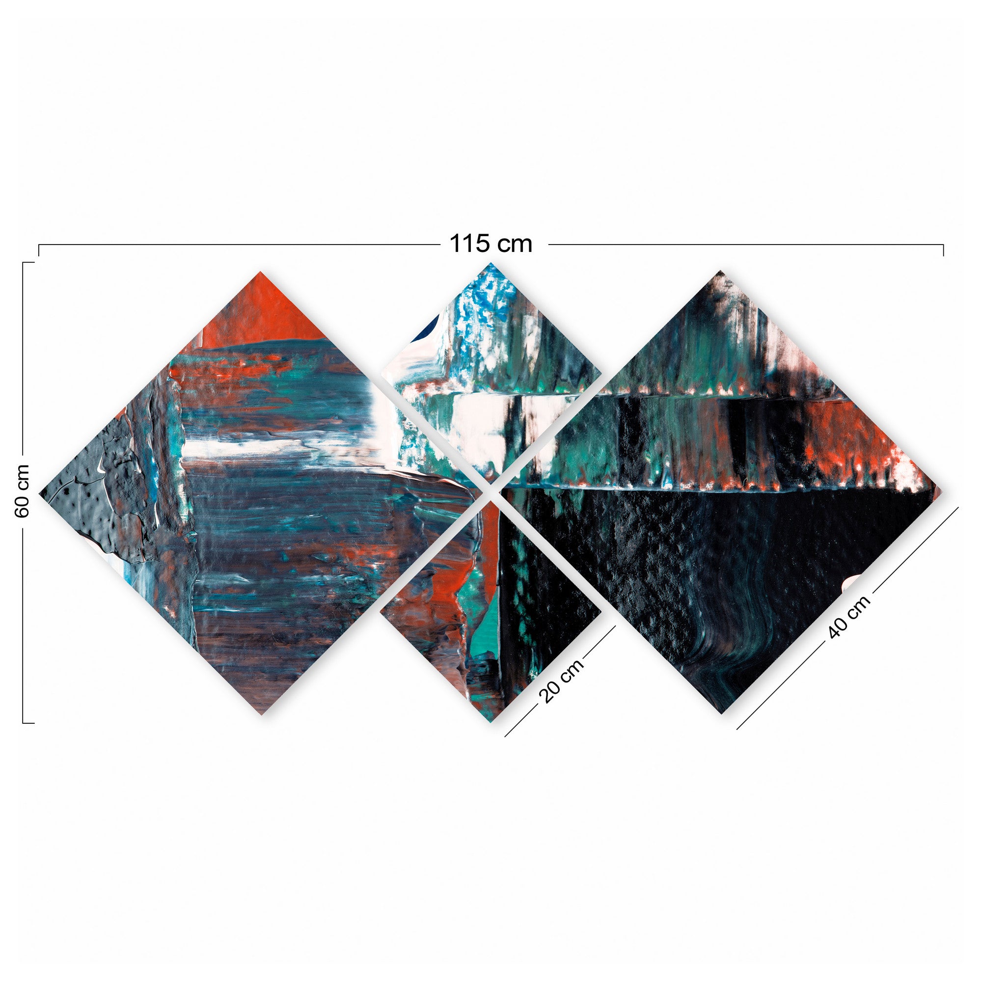 Conjunto Decorativo MDF Multicolor 4 Peças - Impressão UV Premium para Parede