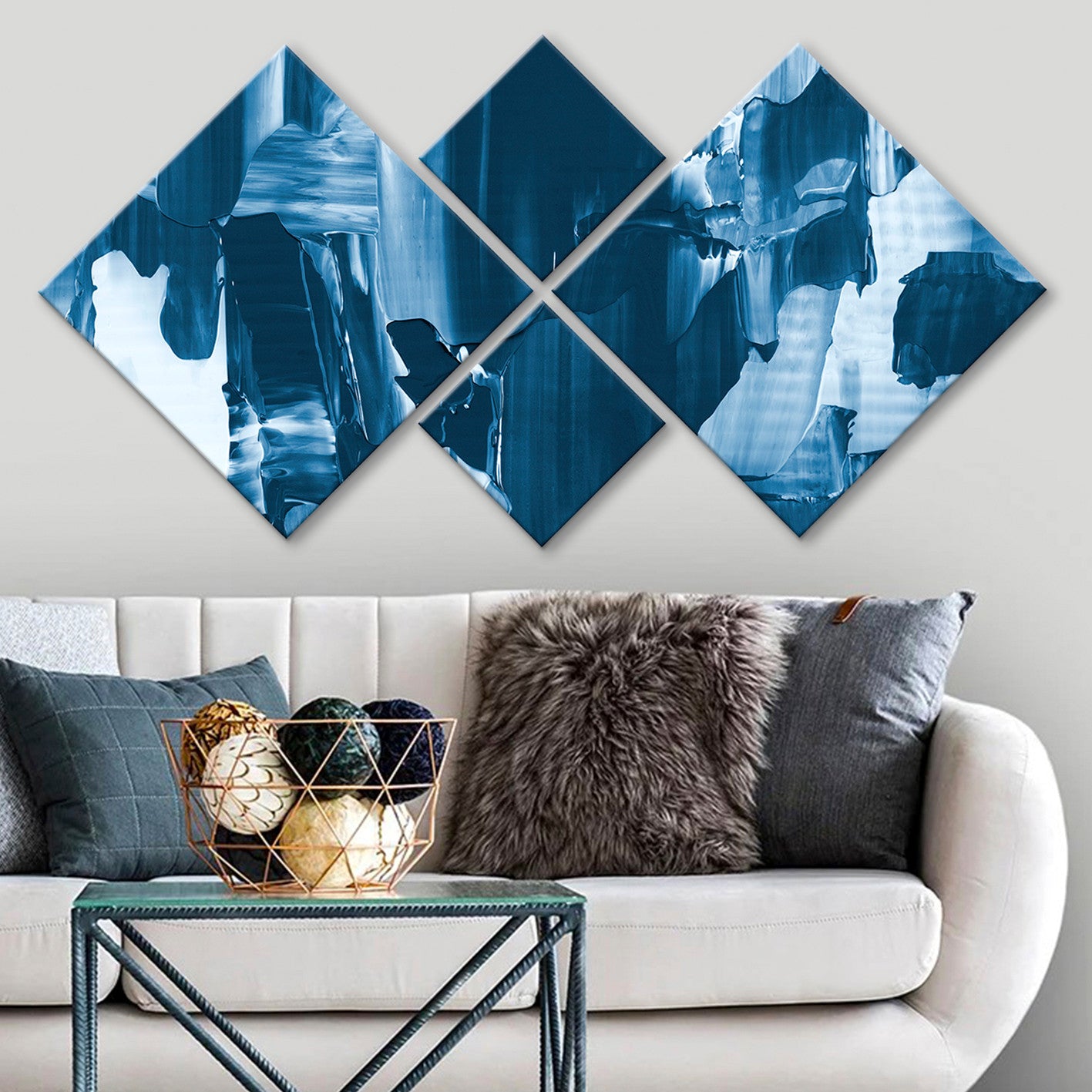 Conjunto Decorativo MDF Multicolor 4 Peças - Impressão UV Premium para Parede