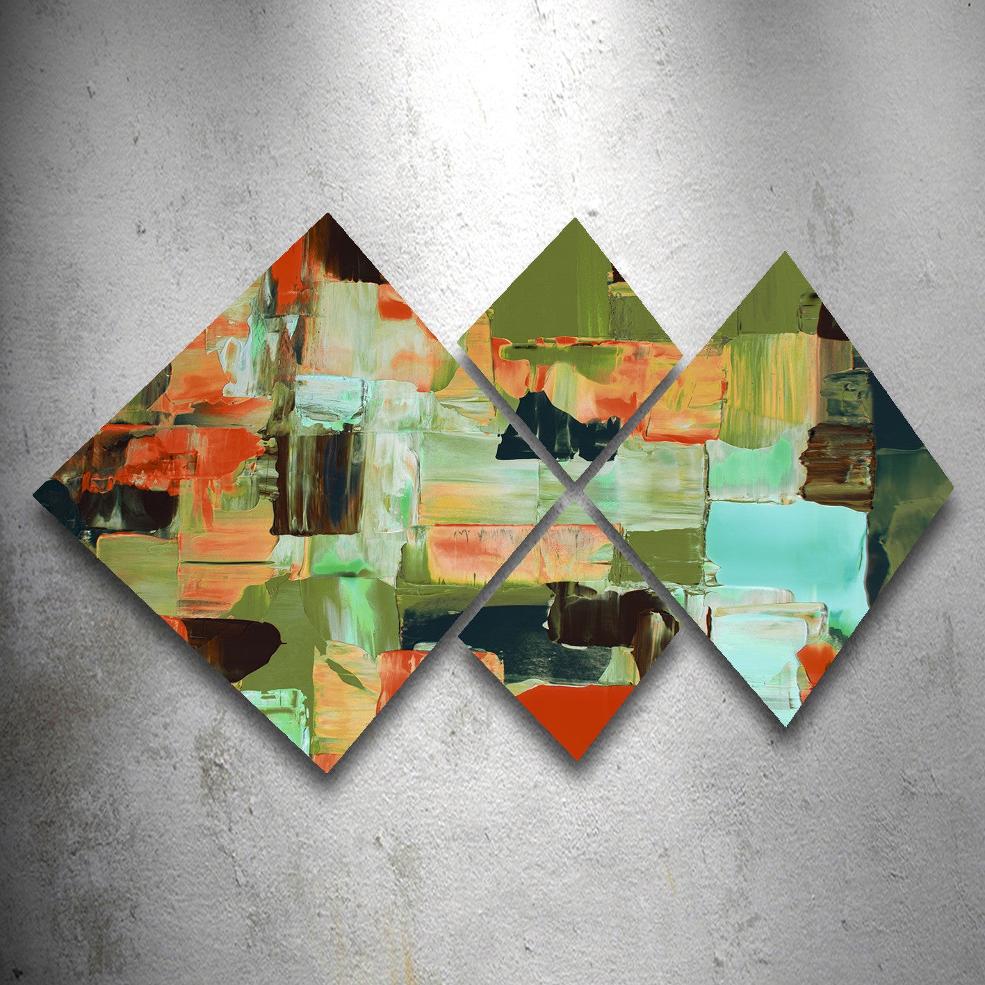 Conjunto Decorativo MDF Multicolor 4 Peças - Impressão UV Premium para Parede