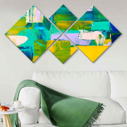 Conjunto Decorativo MDF Multicolor 4 Peças - Impressão UV Premium para Parede