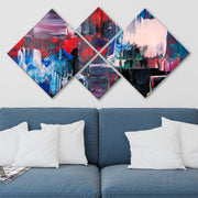 Conjunto Decorativo MDF Multicolor 4 Peças - Impressão UV Premium para Parede