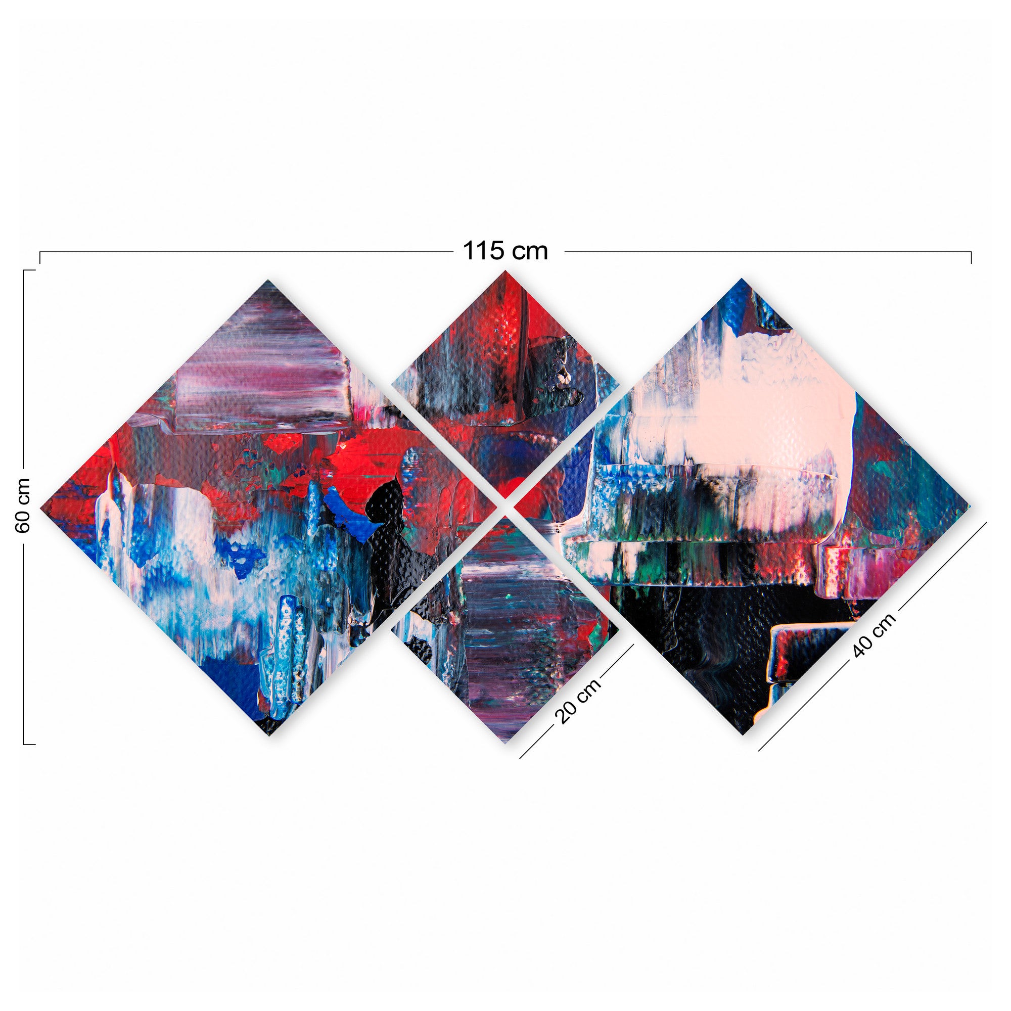 Conjunto Decorativo MDF Multicolor 4 Peças - Impressão UV Premium para Parede