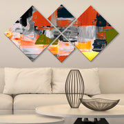 Conjunto Decorativo MDF Multicolor 4 Peças - Impressão UV Premium para Parede