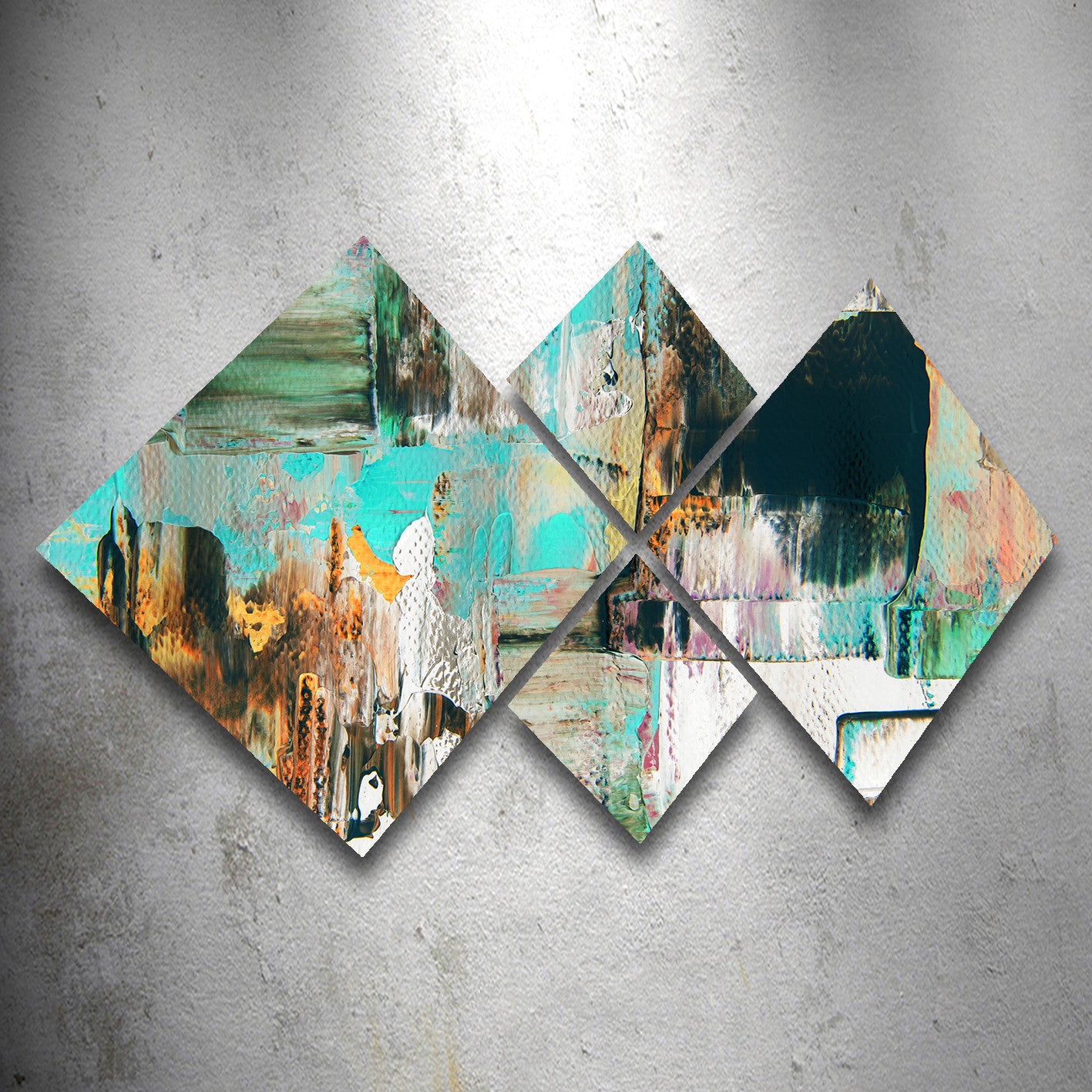 Conjunto Decorativo MDF Multicolor 4 Peças - Impressão UV Premium para Parede