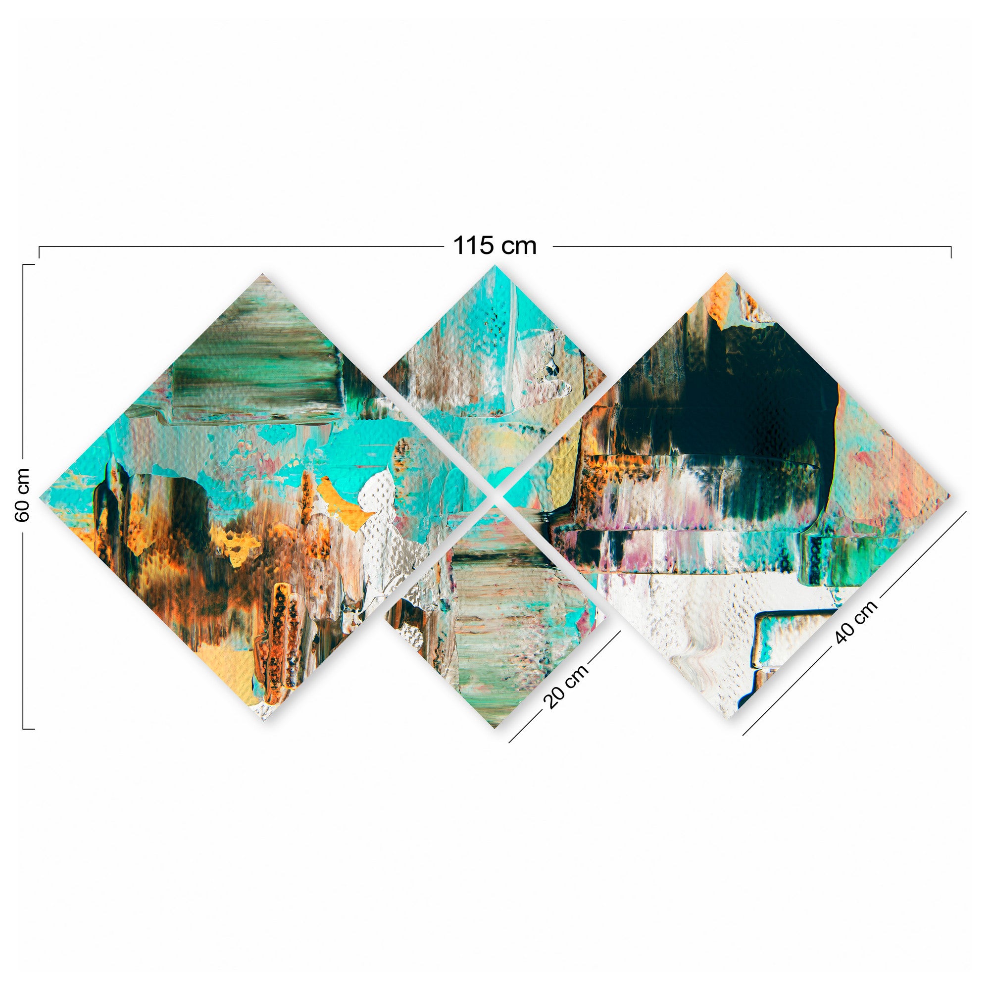 Conjunto Decorativo MDF Multicolor 4 Peças - Impressão UV Premium para Parede