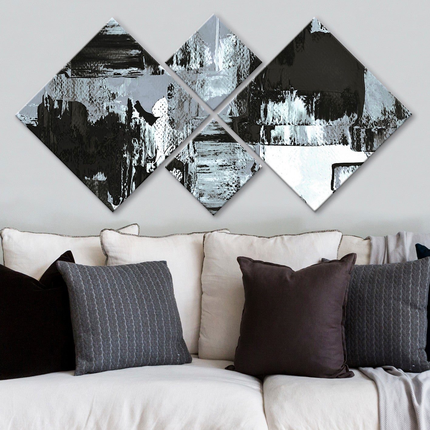 Conjunto Decorativo MDF Multicolor 4 Peças - Impressão UV Premium para Parede