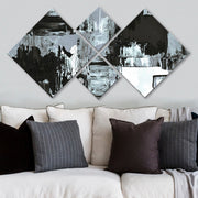 Conjunto Decorativo MDF Multicolor 4 Peças - Impressão UV Premium para Parede