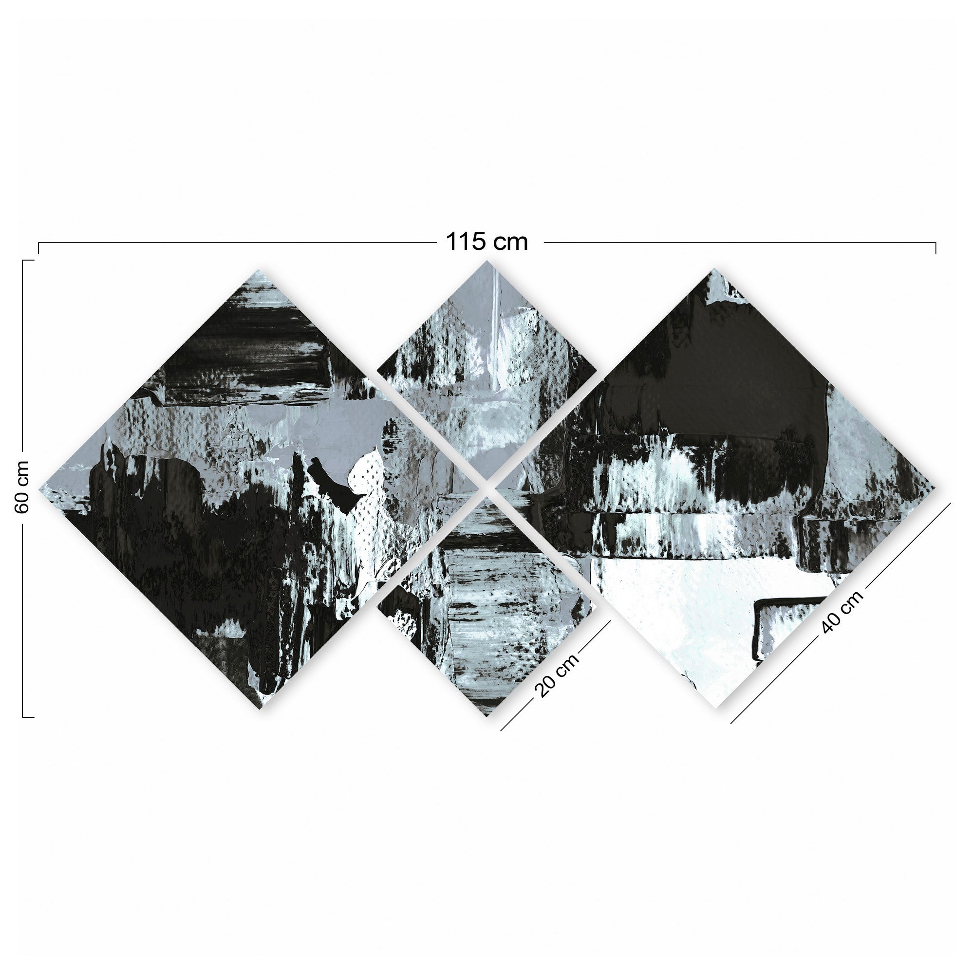 Conjunto Decorativo MDF Multicolor 4 Peças - Impressão UV Premium para Parede