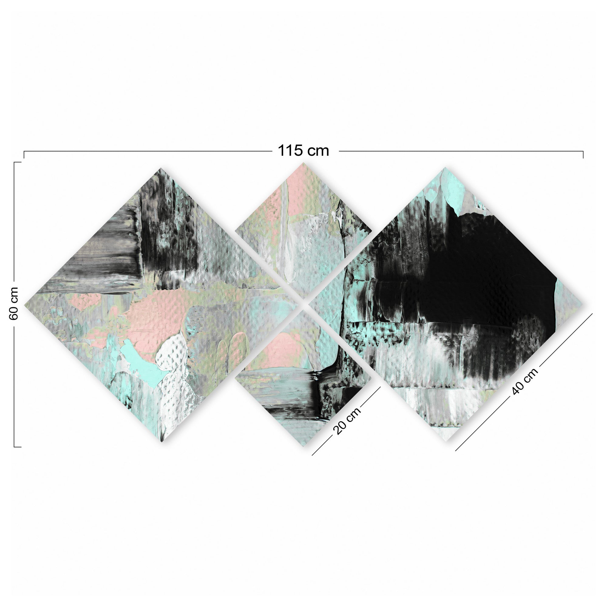 Conjunto Decorativo MDF Multicolor 4 Peças - Impressão UV Premium para Parede