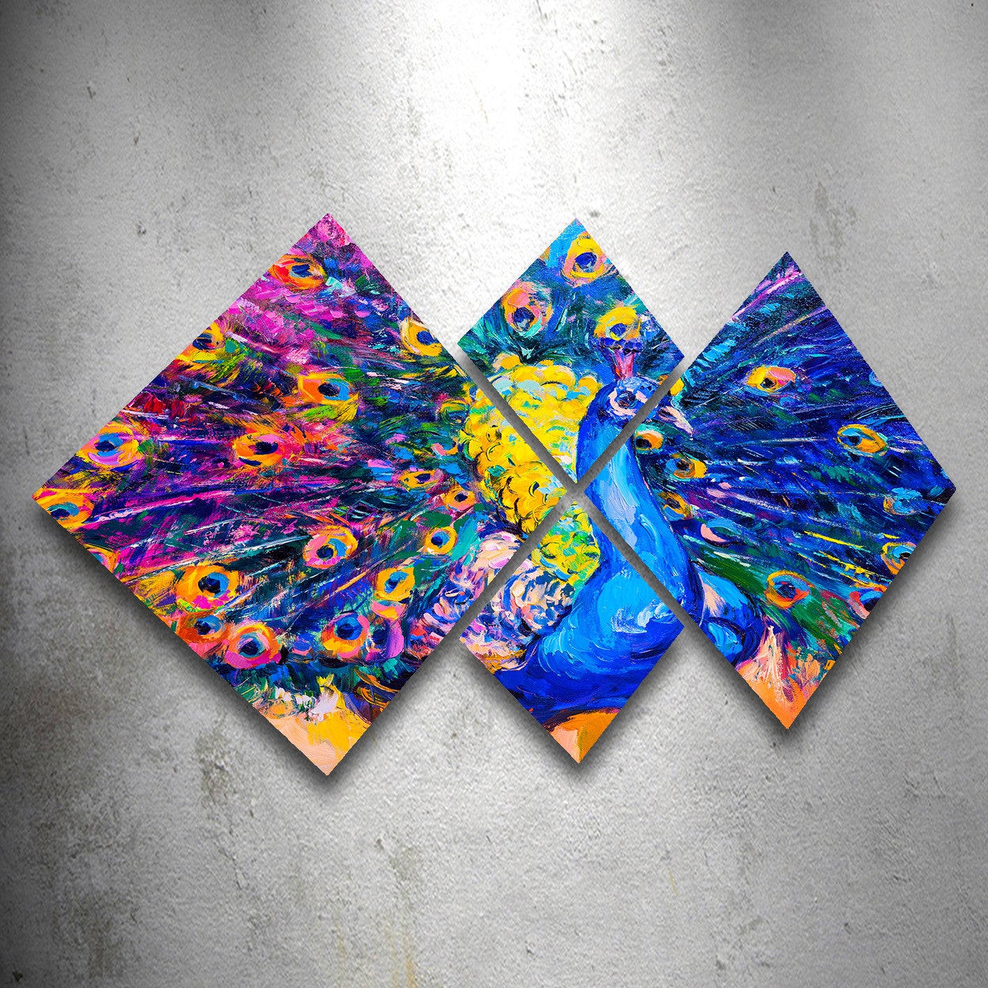 Conjunto Decorativo MDF Multicolor 4 Peças - Impressão UV Premium para Parede