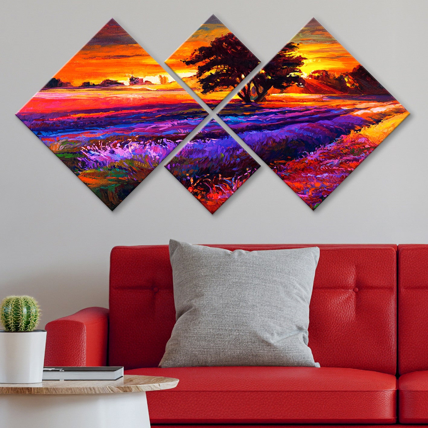 Conjunto Decorativo MDF Multicolor 4 Peças - Impressão UV Premium para Parede