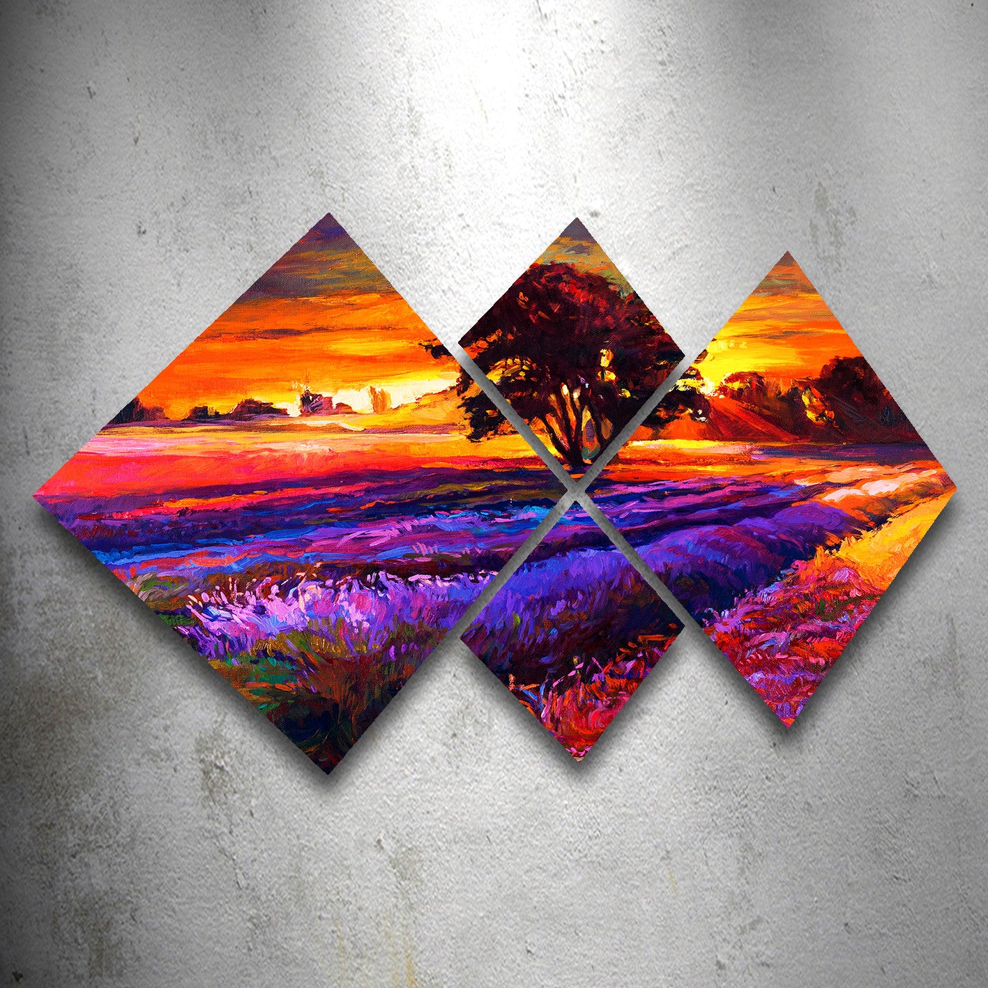 Conjunto Decorativo MDF Multicolor 4 Peças - Impressão UV Premium para Parede