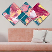 Conjunto Decorativo MDF Multicolor 4 Peças - Impressão UV Premium para Parede