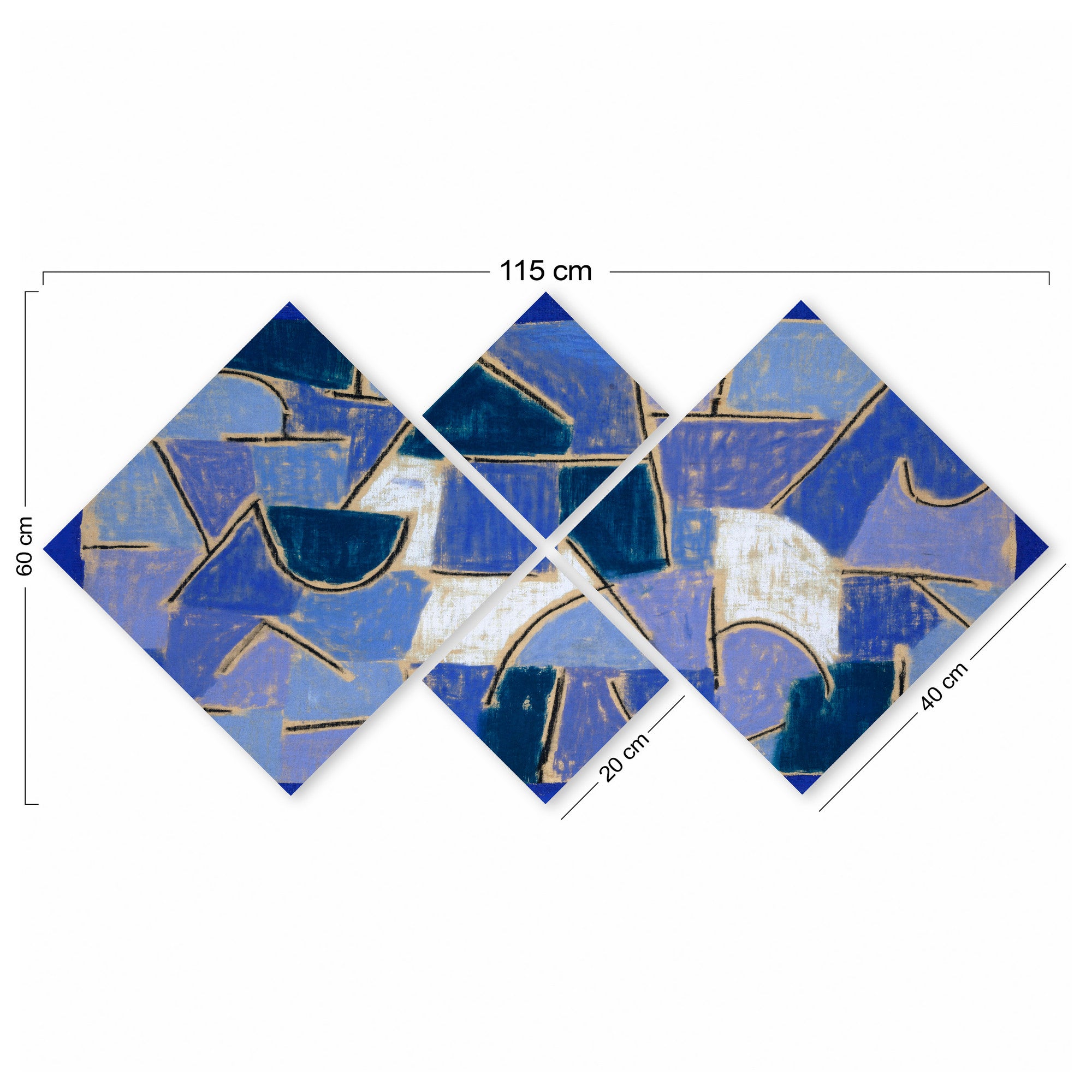 Conjunto Decorativo MDF Multicolor 4 Peças - Impressão UV Premium para Parede