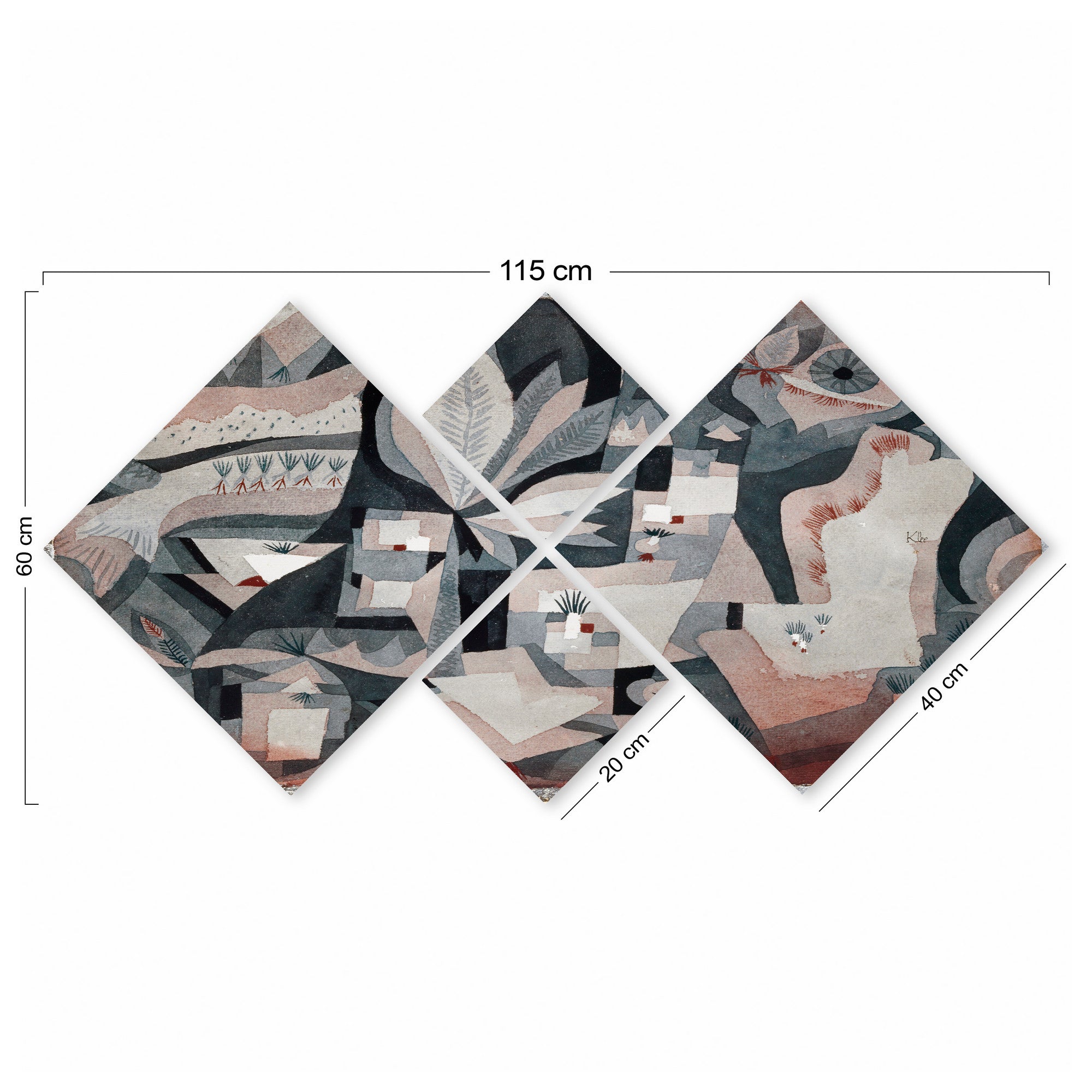 Conjunto Decorativo MDF Multicolor 4 Peças - Impressão UV Premium para Parede