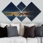 Conjunto Decorativo MDF Multicolor 4 Peças - Impressão UV Premium para Parede