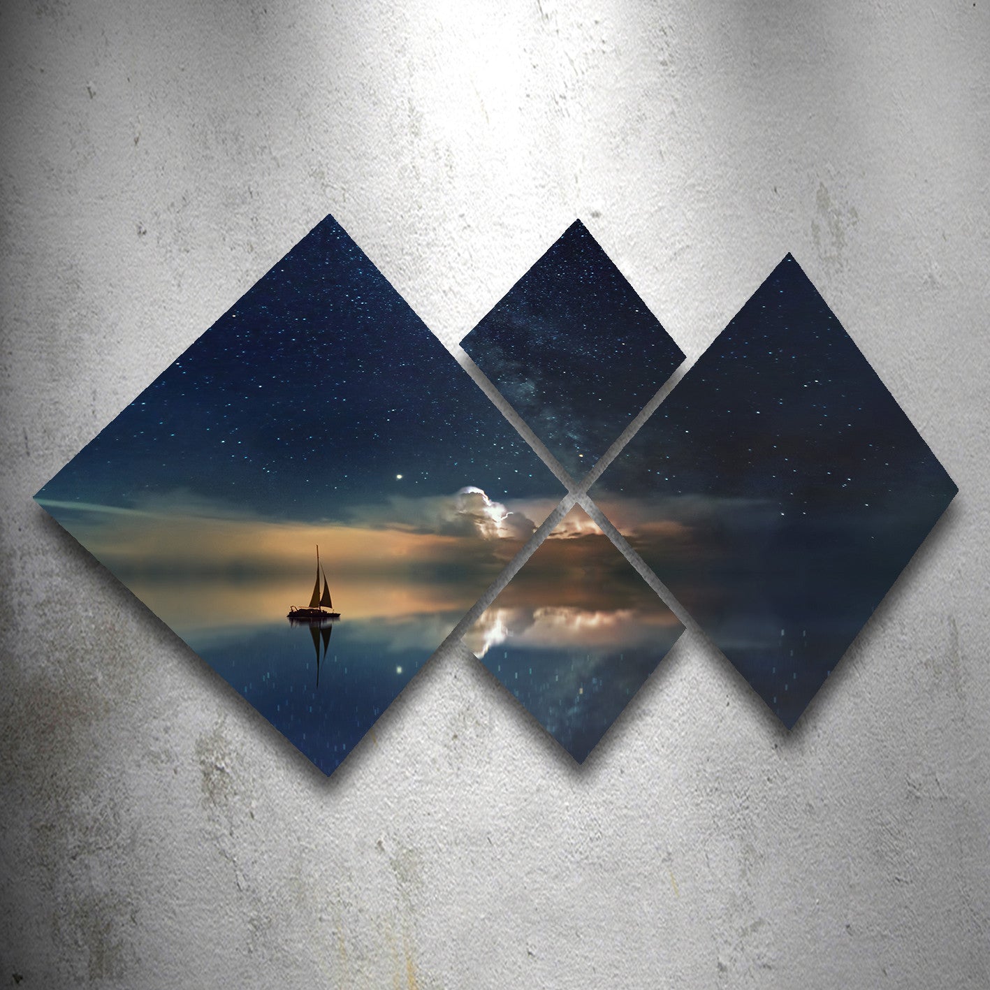 Conjunto Decorativo MDF Multicolor 4 Peças - Impressão UV Premium para Parede