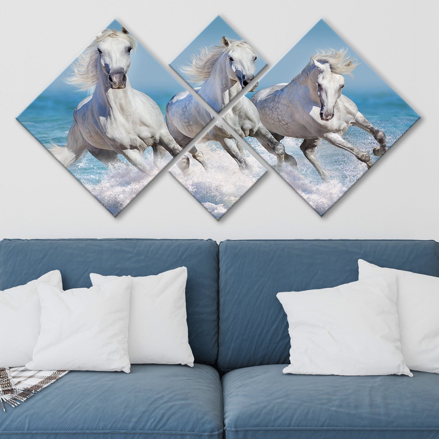 Conjunto Decorativo MDF Multicolor 4 Peças - Impressão UV Premium para Parede