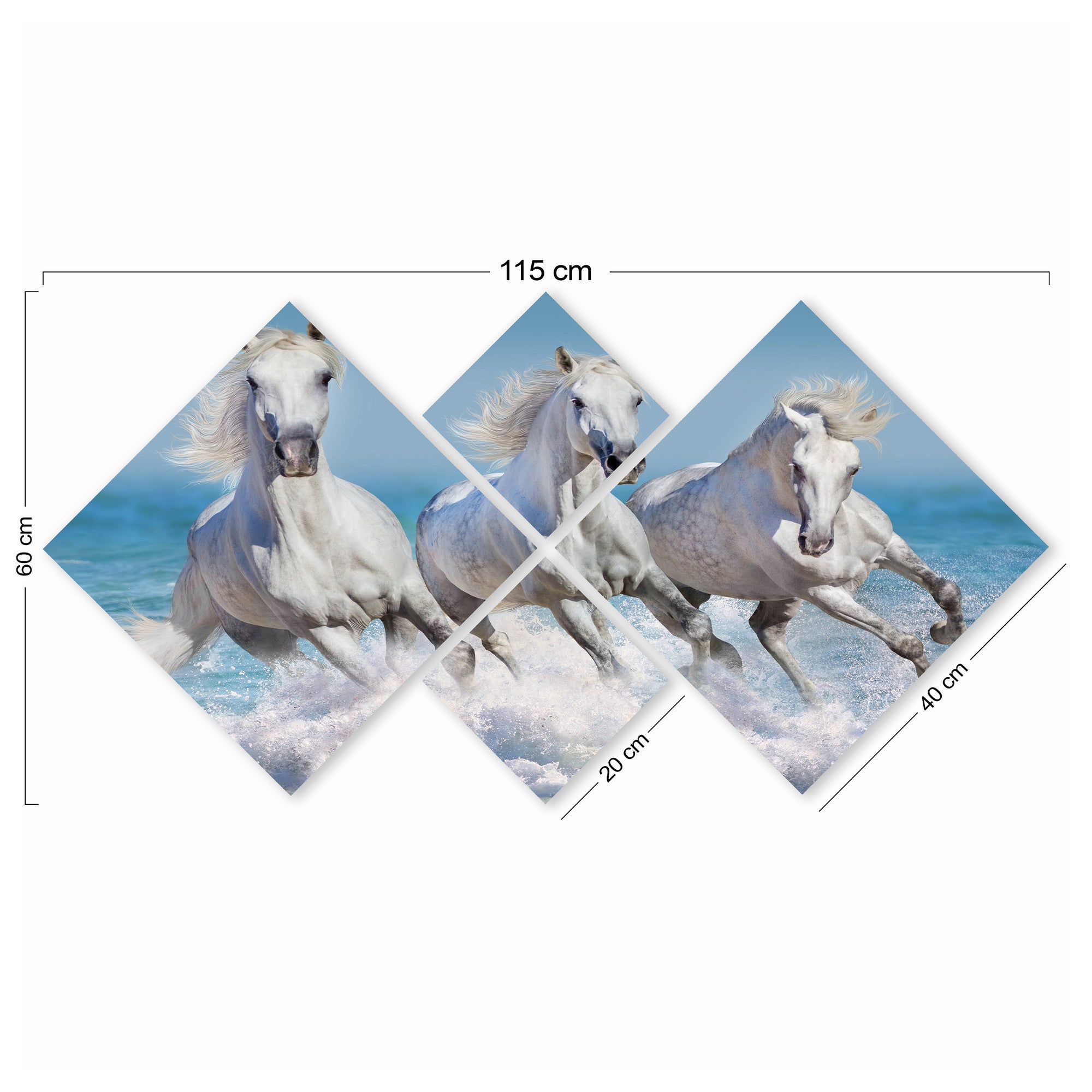 Conjunto Decorativo MDF Multicolor 4 Peças - Impressão UV Premium para Parede