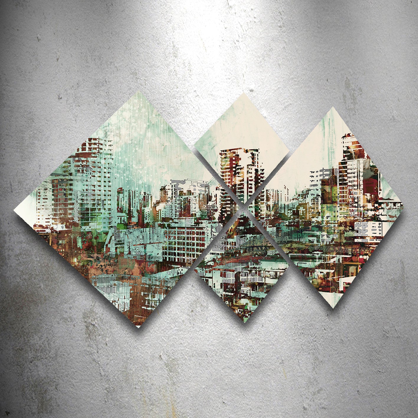 Conjunto Decorativo MDF Multicolor 4 Peças - Impressão UV Premium para Parede