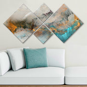 Conjunto Decorativo MDF Multicolor 4 Peças - Impressão UV Premium para Parede