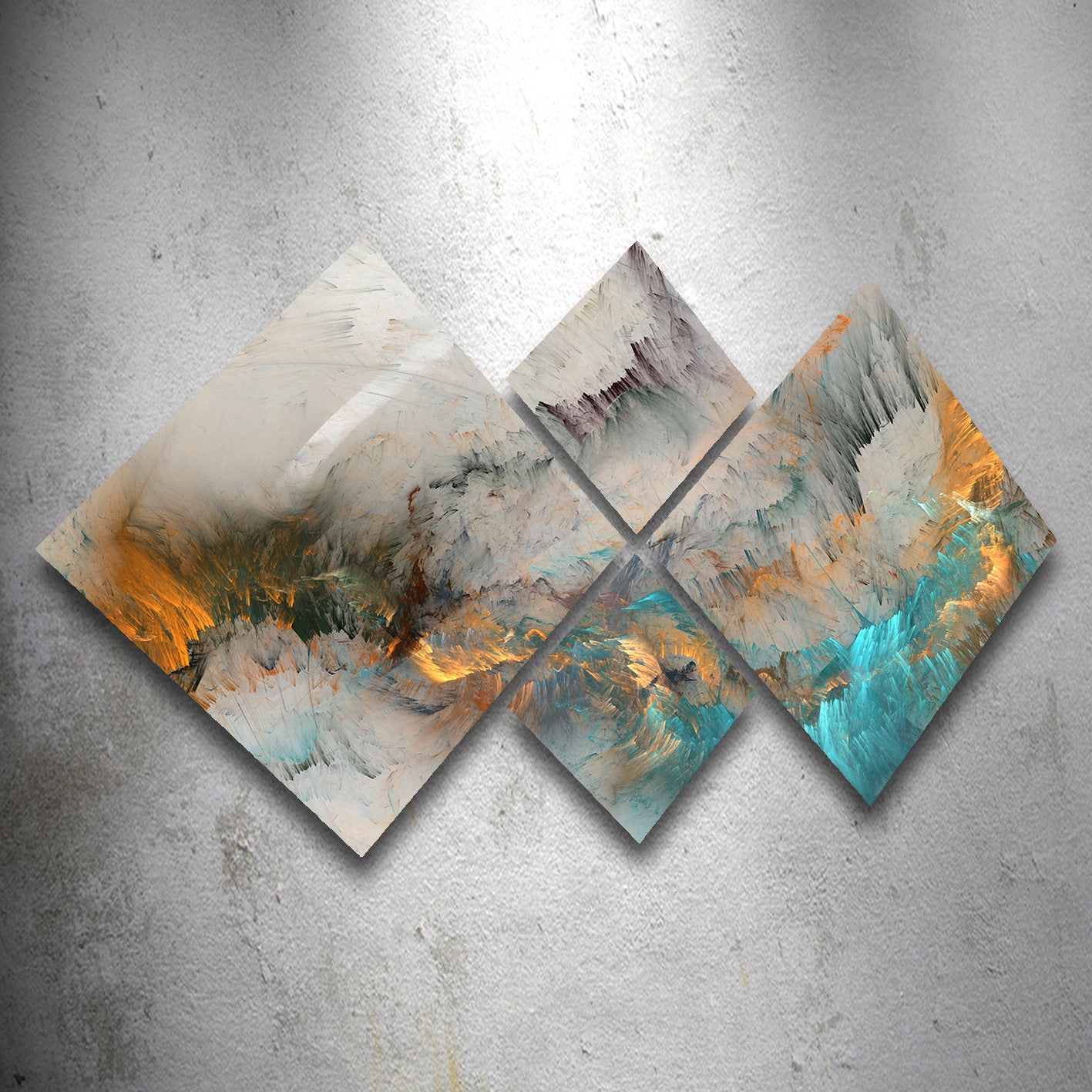 Conjunto Decorativo MDF Multicolor 4 Peças - Impressão UV Premium para Parede