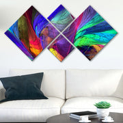 Conjunto Decorativo MDF Multicolor 4 Peças - Impressão UV Premium para Parede