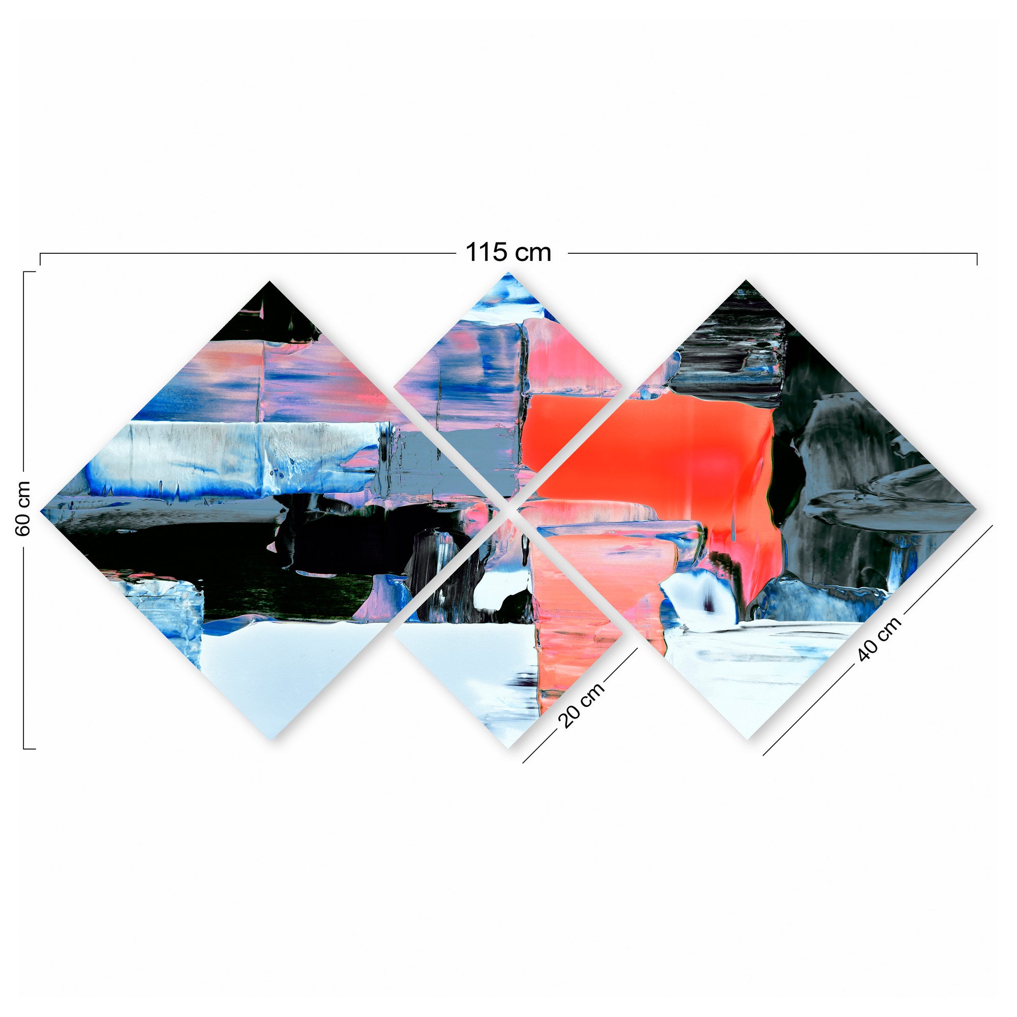 Conjunto Decorativo MDF Multicolor 4 Peças - Impressão UV Premium para Parede